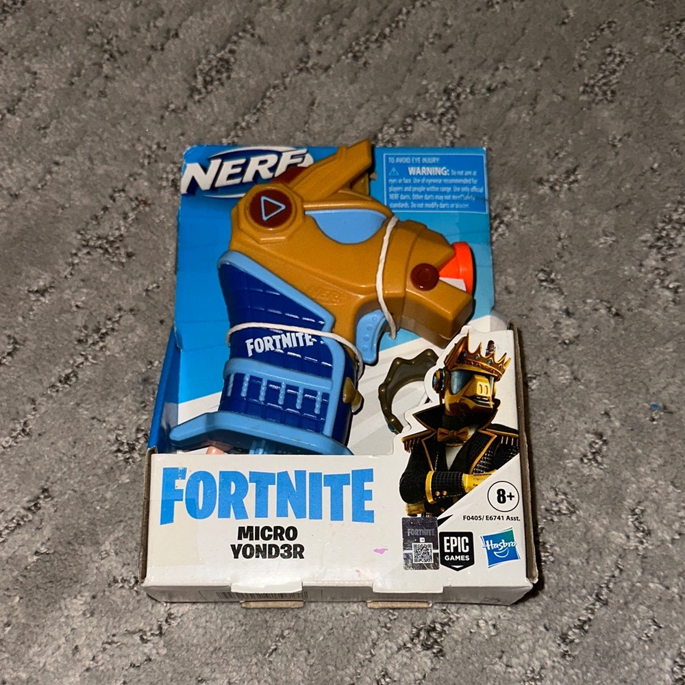 Nerf Fortnite Micro Blaster in Blue and Orange